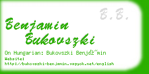 benjamin bukovszki business card